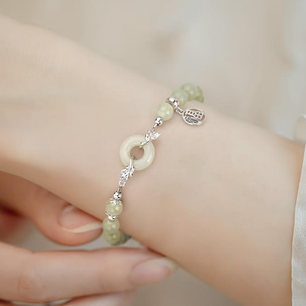 The Flourishing Path - Fuyun Hetian Jade Bracelet