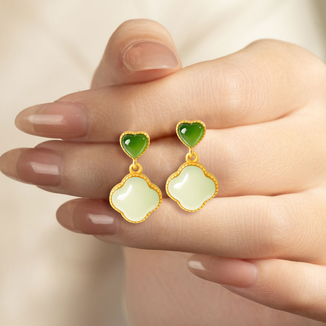 The Inner Rhythm - Xinyun Hetian Jade Earrings