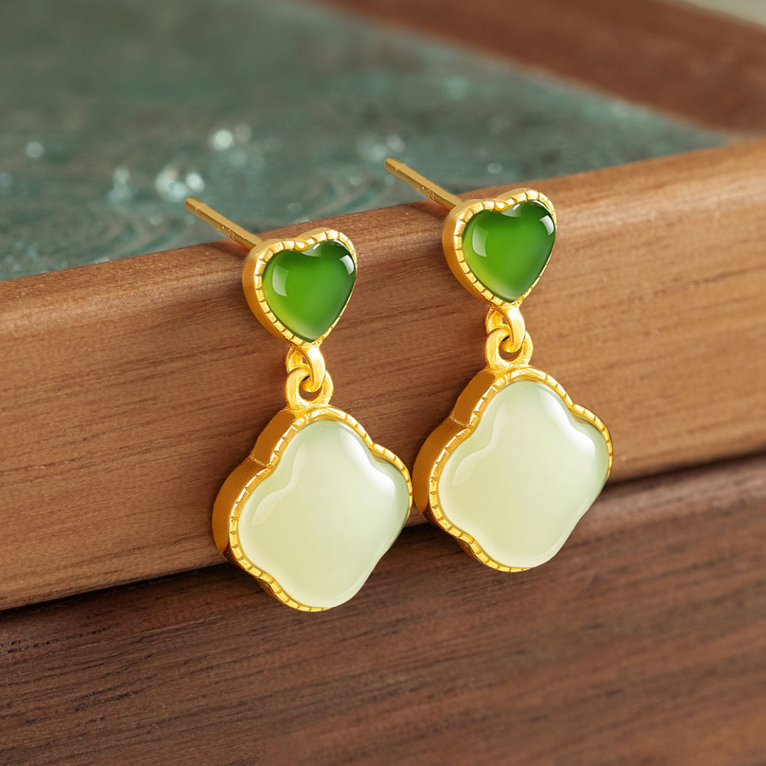 The Inner Rhythm - Xinyun Hetian Jade Earrings