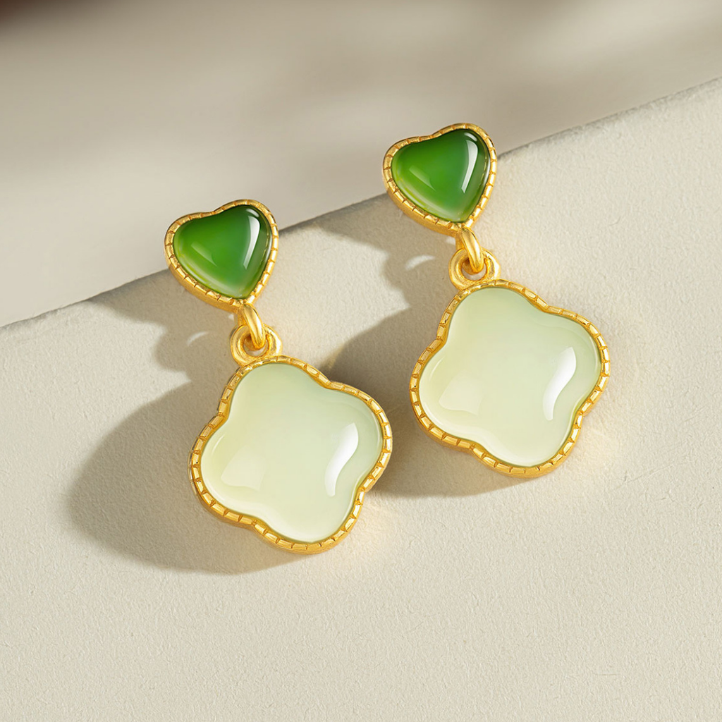 The Inner Rhythm - Xinyun Hetian Jade Earrings