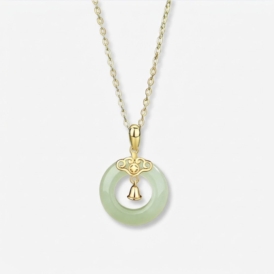 The Sacred Chime - Xiangyun Hetian Jade Necklace