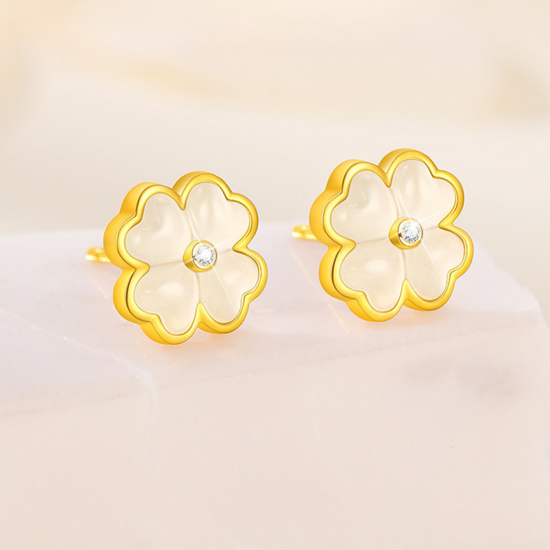 The Endless Spring - Sichun Hetian Jade Earrings