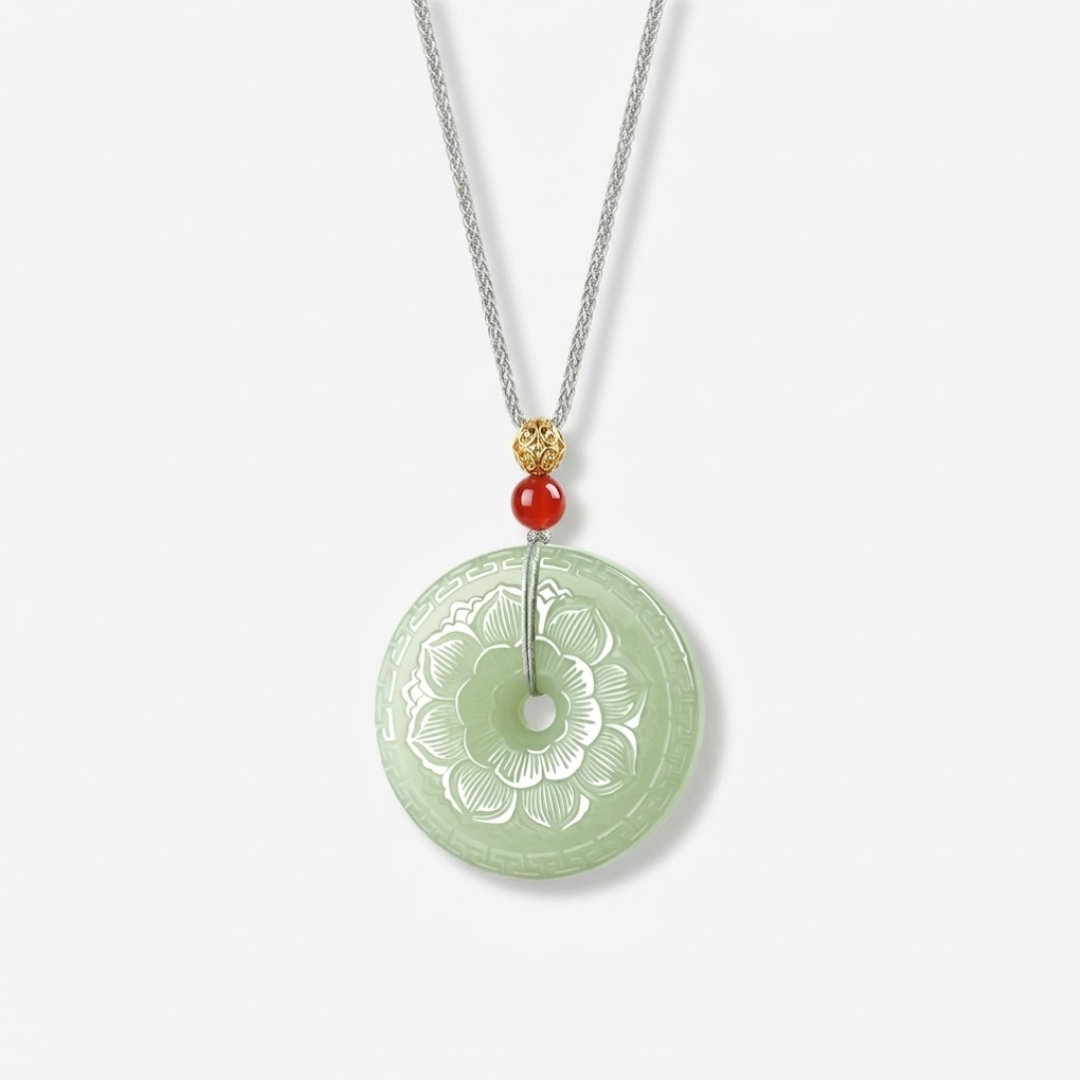 The Full Bloom - Furong Hetian Jade Necklace