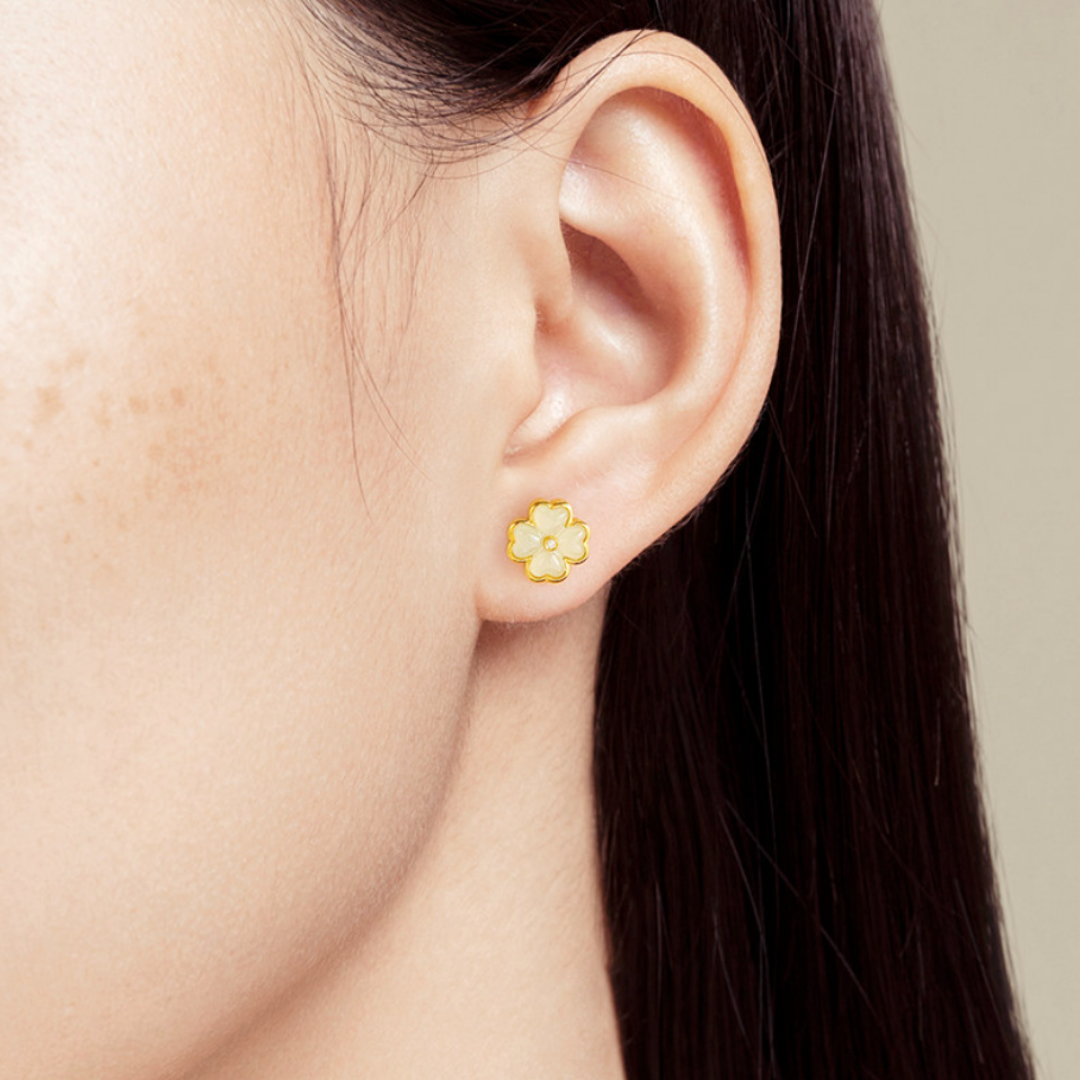 The Endless Spring - Sichun Hetian Jade Earrings