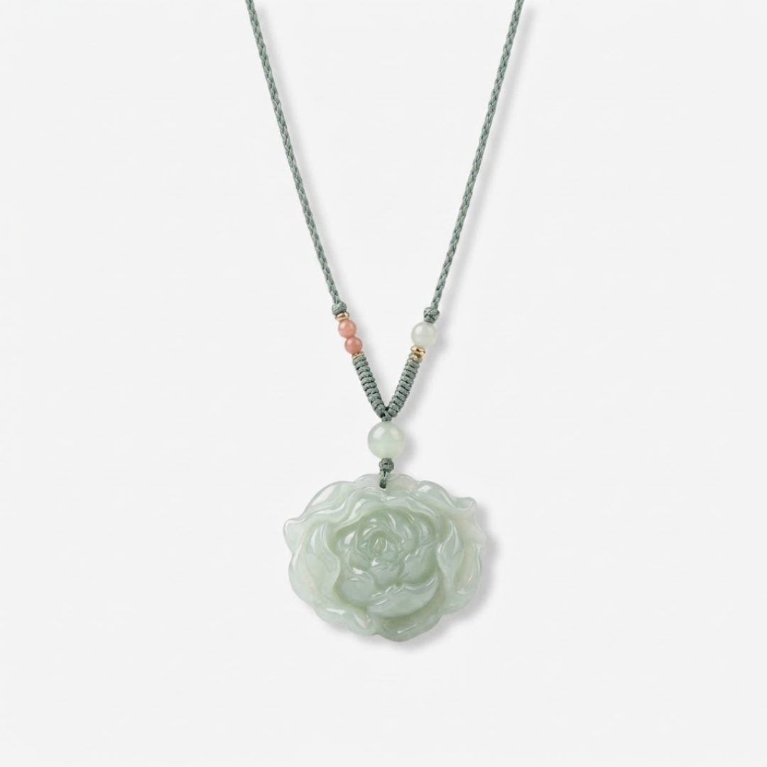 The Noble Bloom - Fugui Hetian Jade Necklace