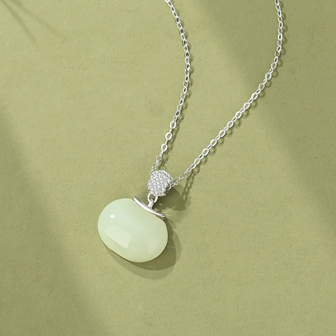 The Held Breath - Xinxi Hetian Jade Necklace