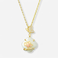 The First Bloom - Yulan Hetian Jade Necklace