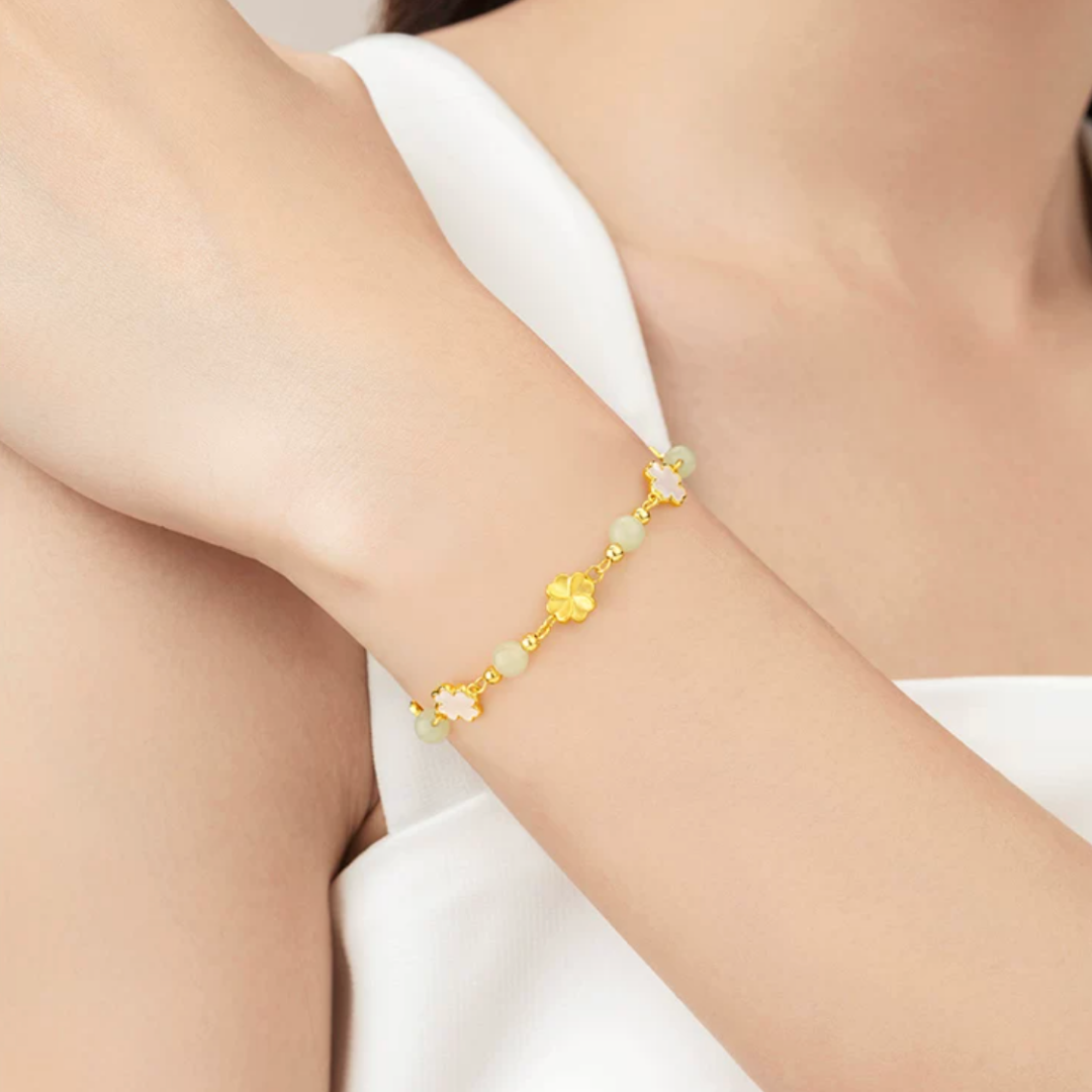 The Fourth Leaf - Jiyun Hetian Jade Bracelet