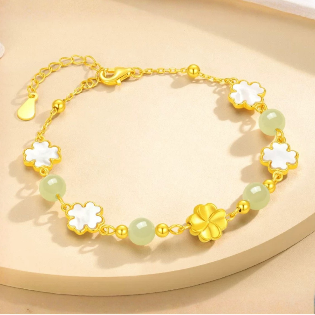 The Fourth Leaf - Jiyun Hetian Jade Bracelet