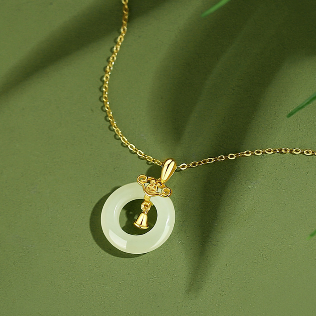 The Sacred Chime - Xiangyun Hetian Jade Necklace