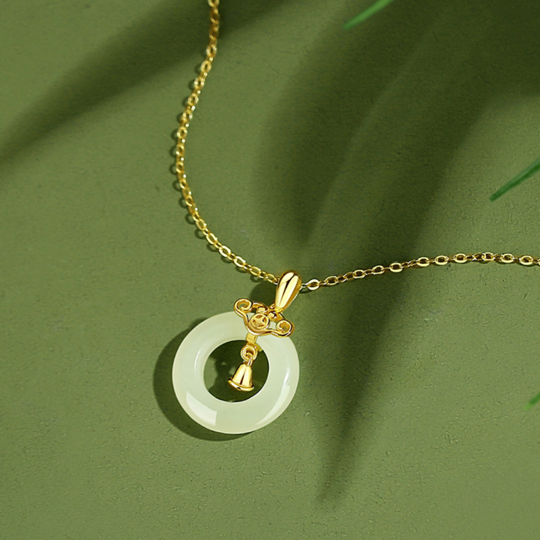 The Sacred Chime - Xiangyun Hetian Jade Necklace