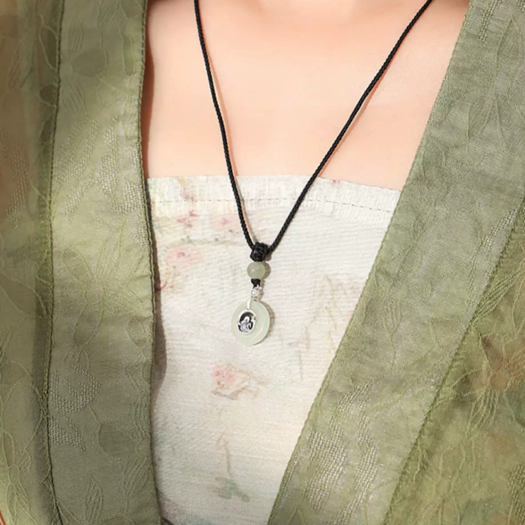 The Steadfast Vow - Shanhai Hetian Jade Necklace