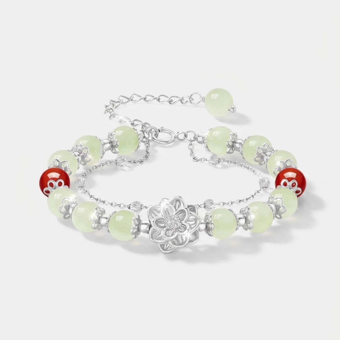 The Omen Bloom - Ruilian Hetian Jade Bracelet