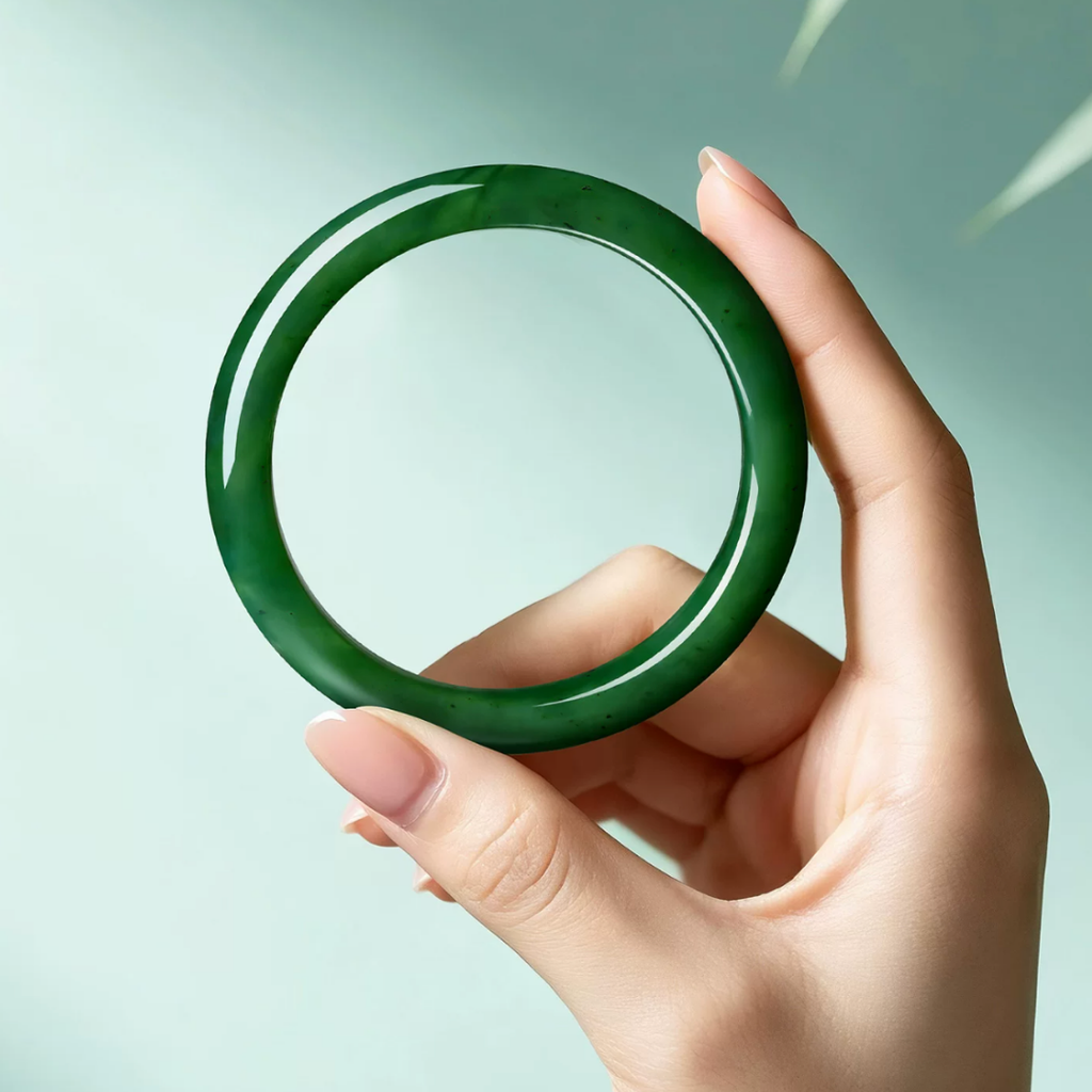 The Quiet Depth - Anning Hetian Jade Bangle