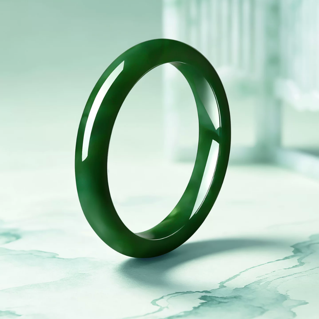 The Quiet Depth - Anning Hetian Jade Bangle
