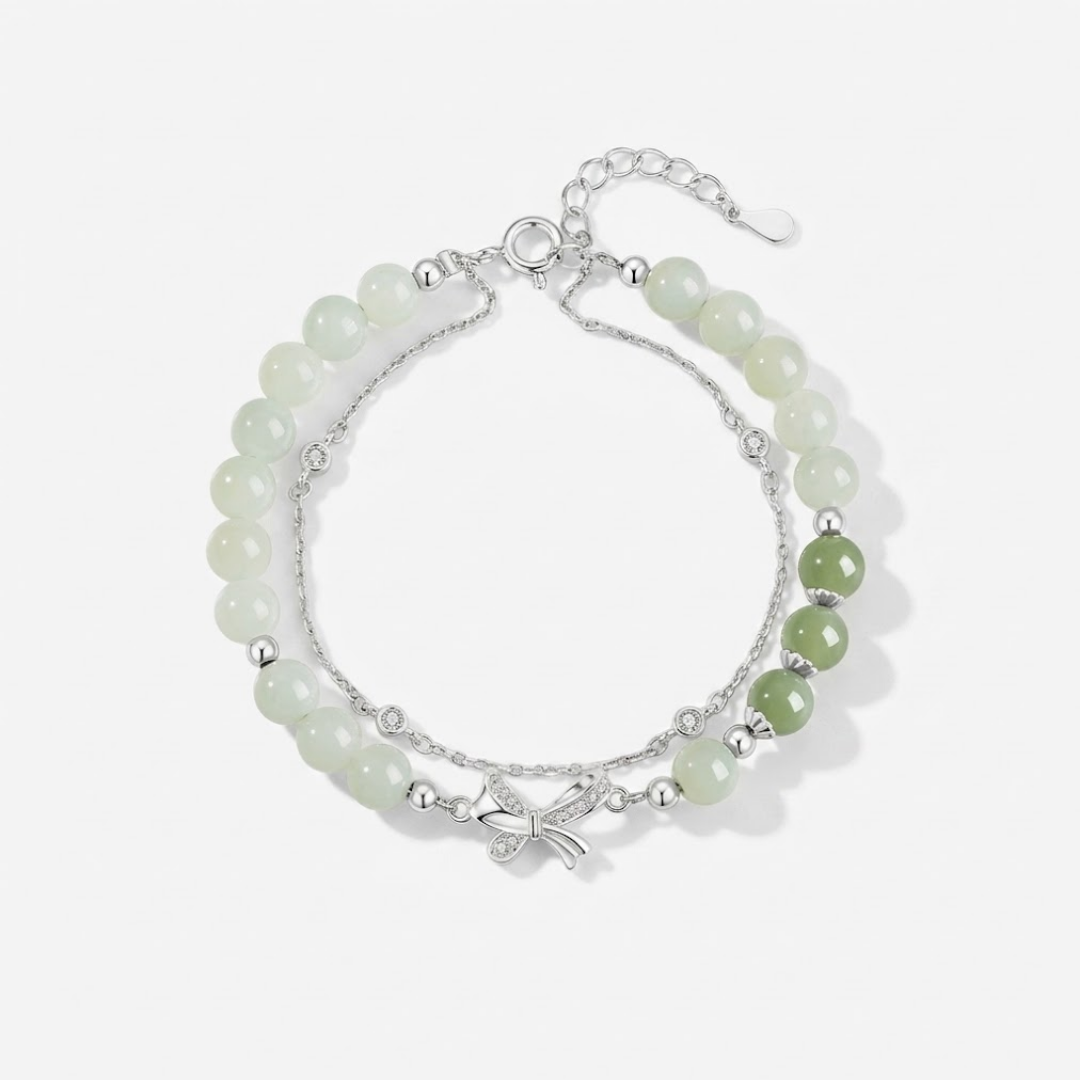The Unity Knot - Tongxin Hetian Jade Bracelet