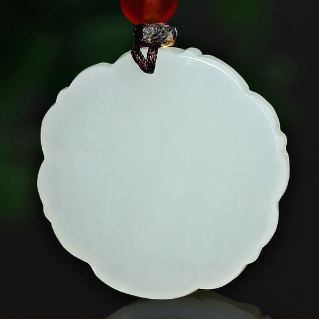 The Carved Rose - Meigui Hetian Jade Necklace