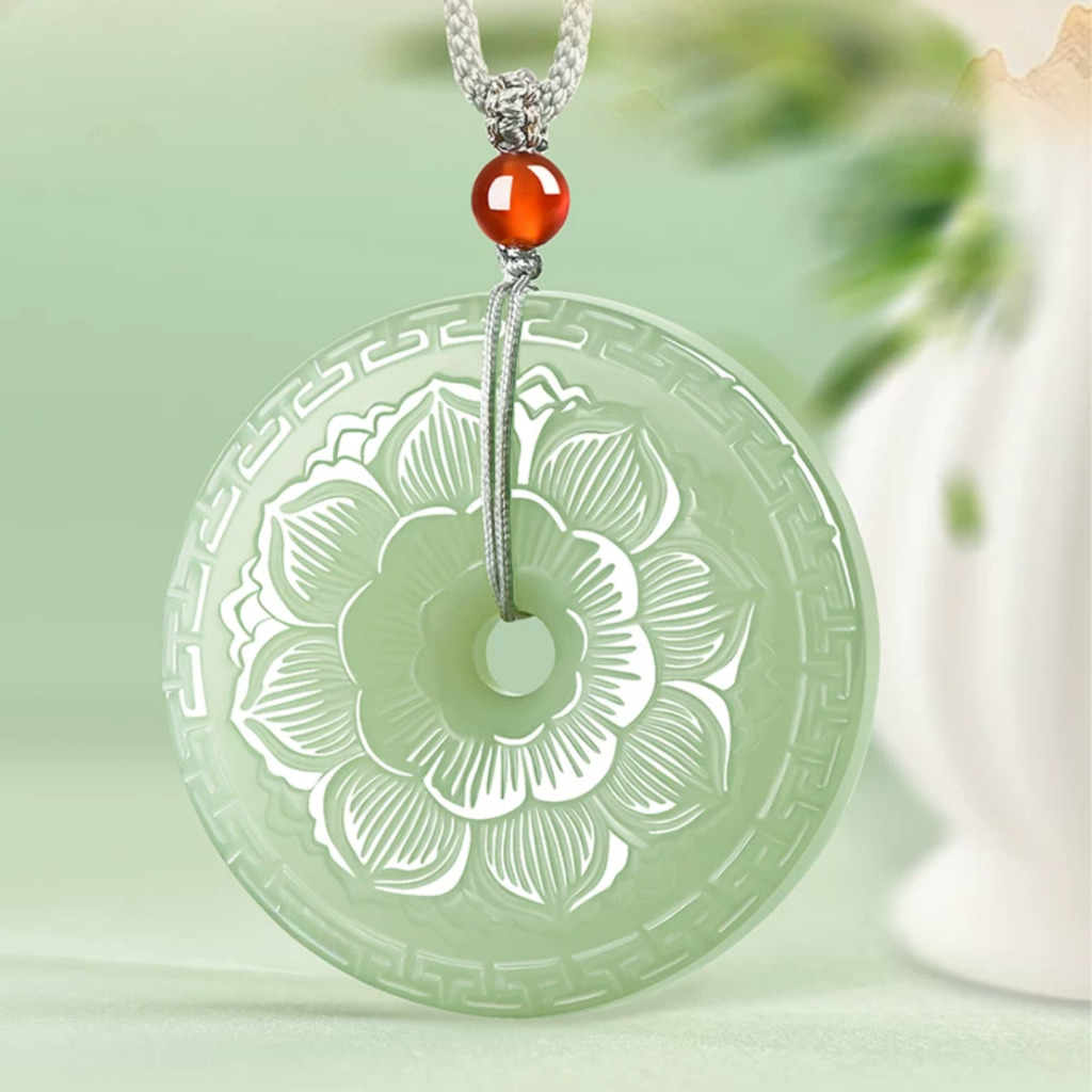 The Full Bloom - Furong Hetian Jade Necklace
