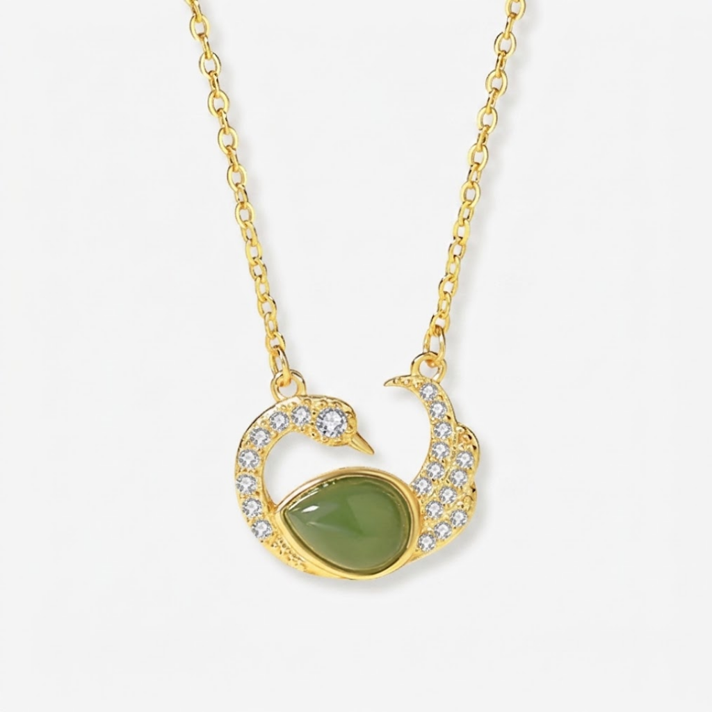 The Swan's Ambition - Tianer Hetian Jade Necklace
