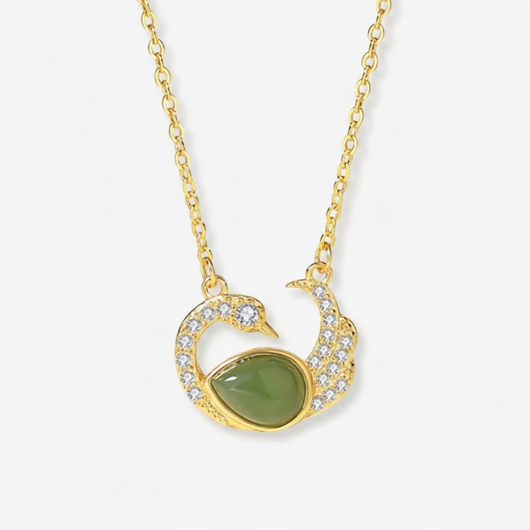 The Swan's Ambition - Tianer Hetian Jade Necklace