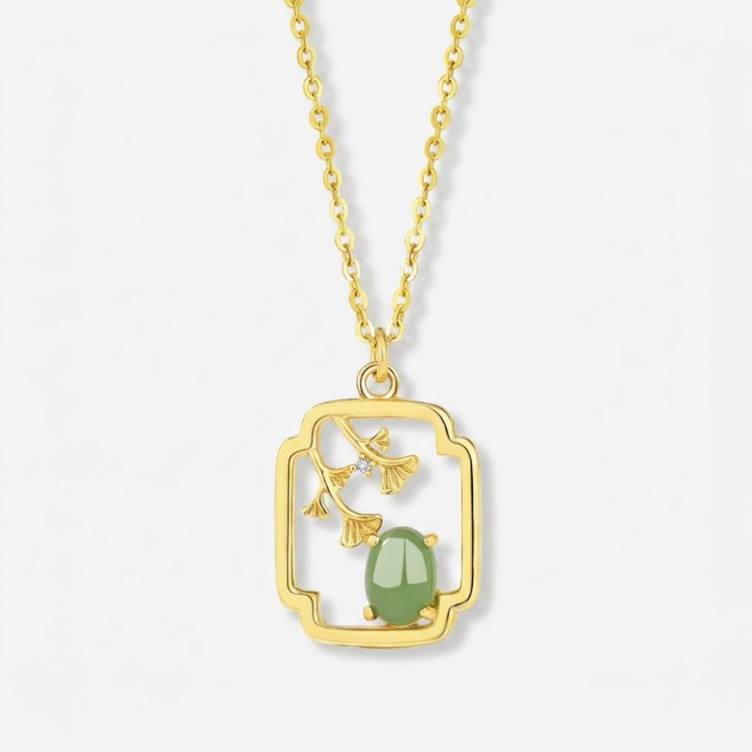 The Framed View - Chuangyun Hetian Jade Necklace