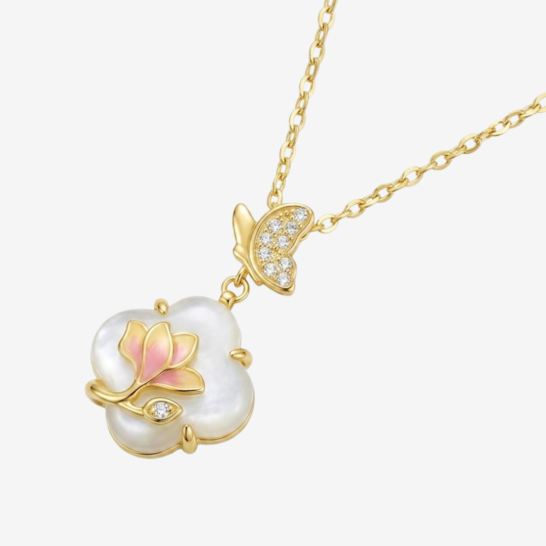 The First Bloom - Yulan Hetian Jade Necklace