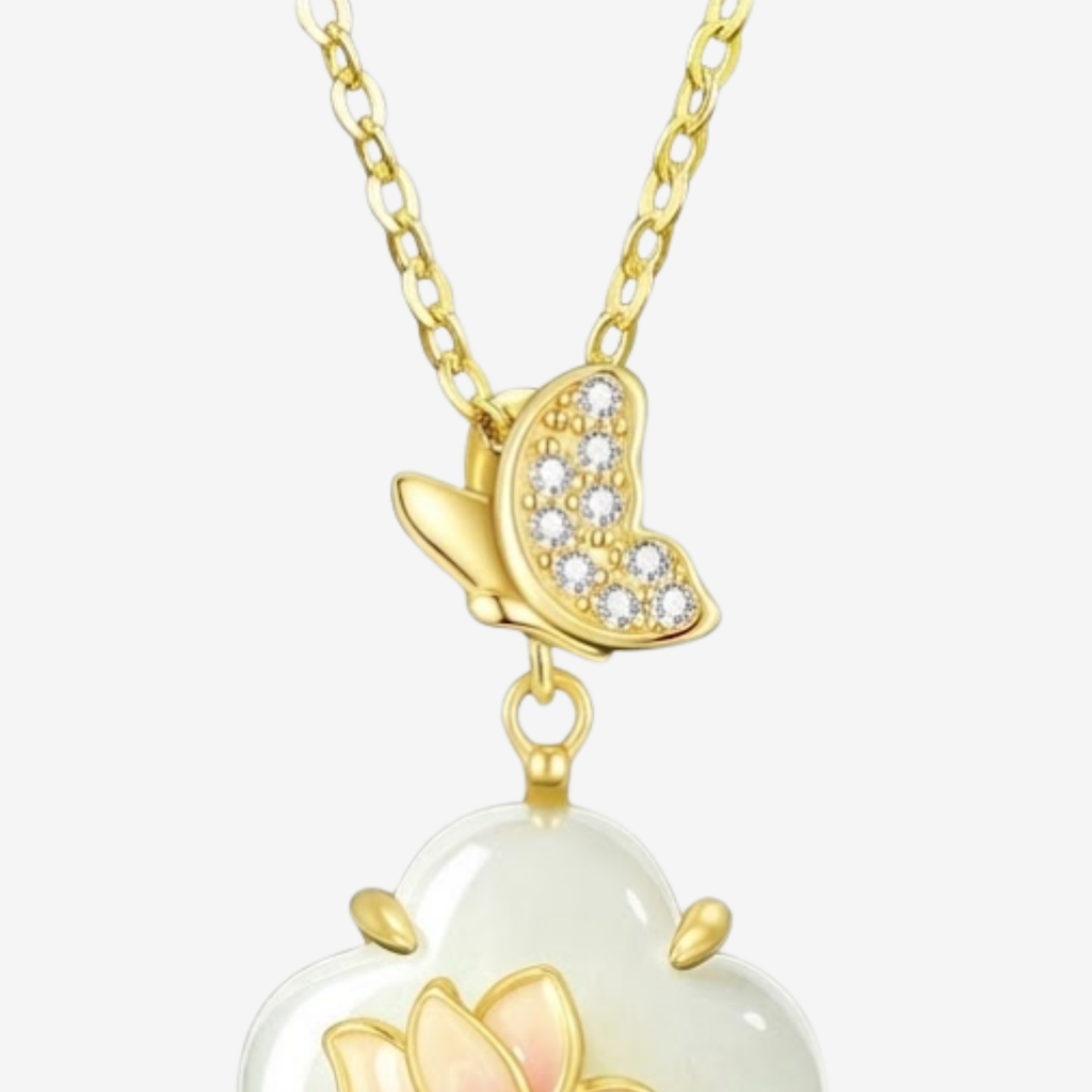 The First Bloom - Yulan Hetian Jade Necklace