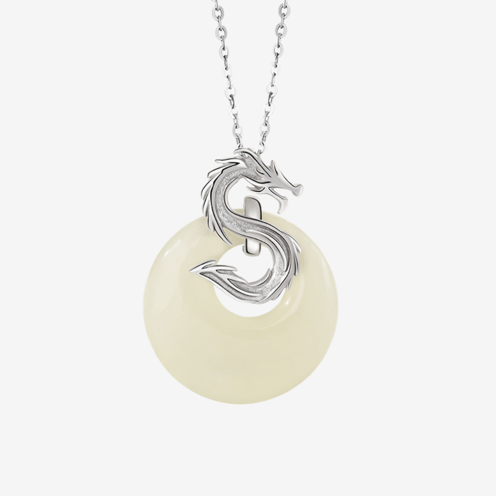 The Paired Force - Longfeng Hetian Jade Necklace