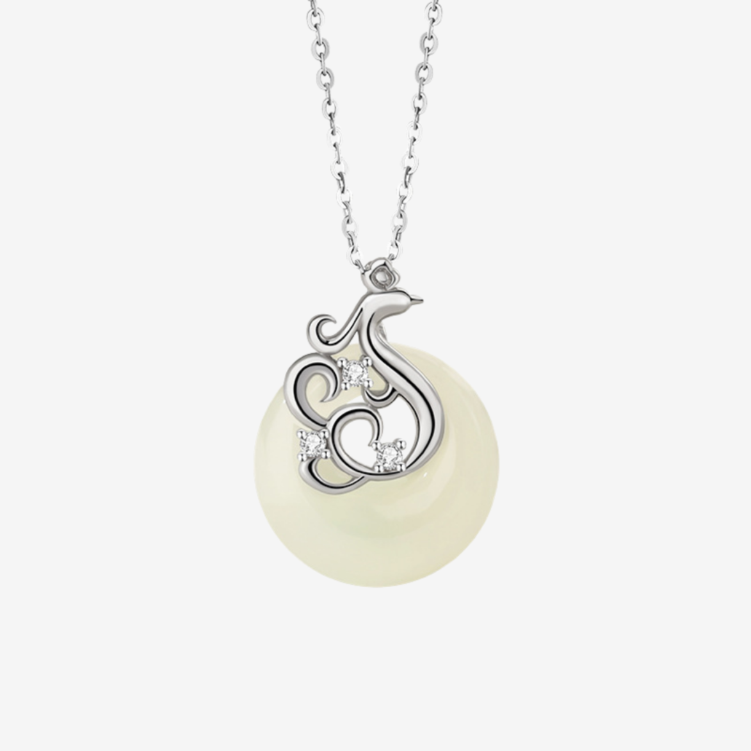 The Paired Force - Longfeng Hetian Jade Necklace