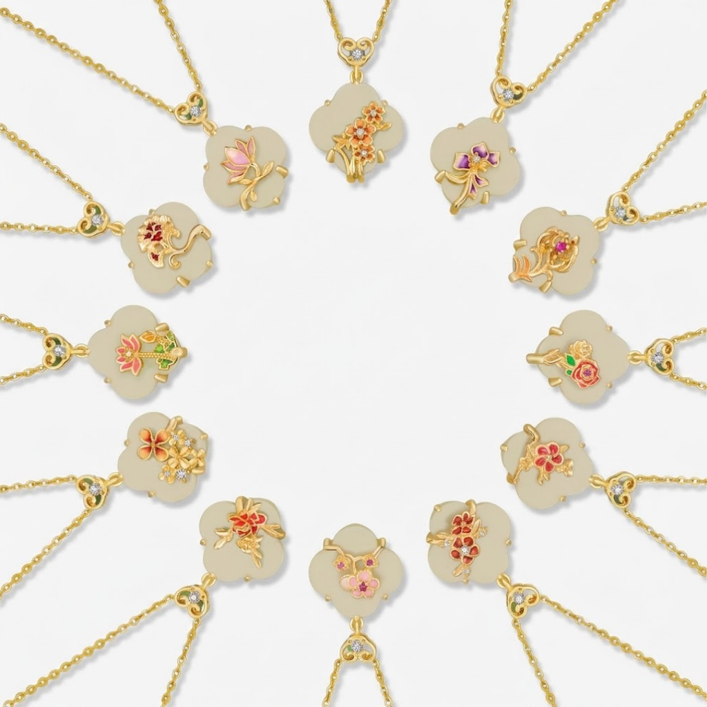 The Twelve Guardians - Huayue Hetian Jade Necklace