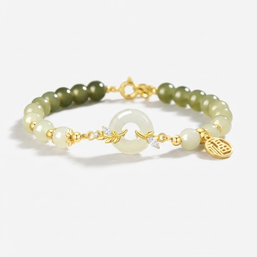 The Flourishing Path - Fuyun Hetian Jade Bracelet