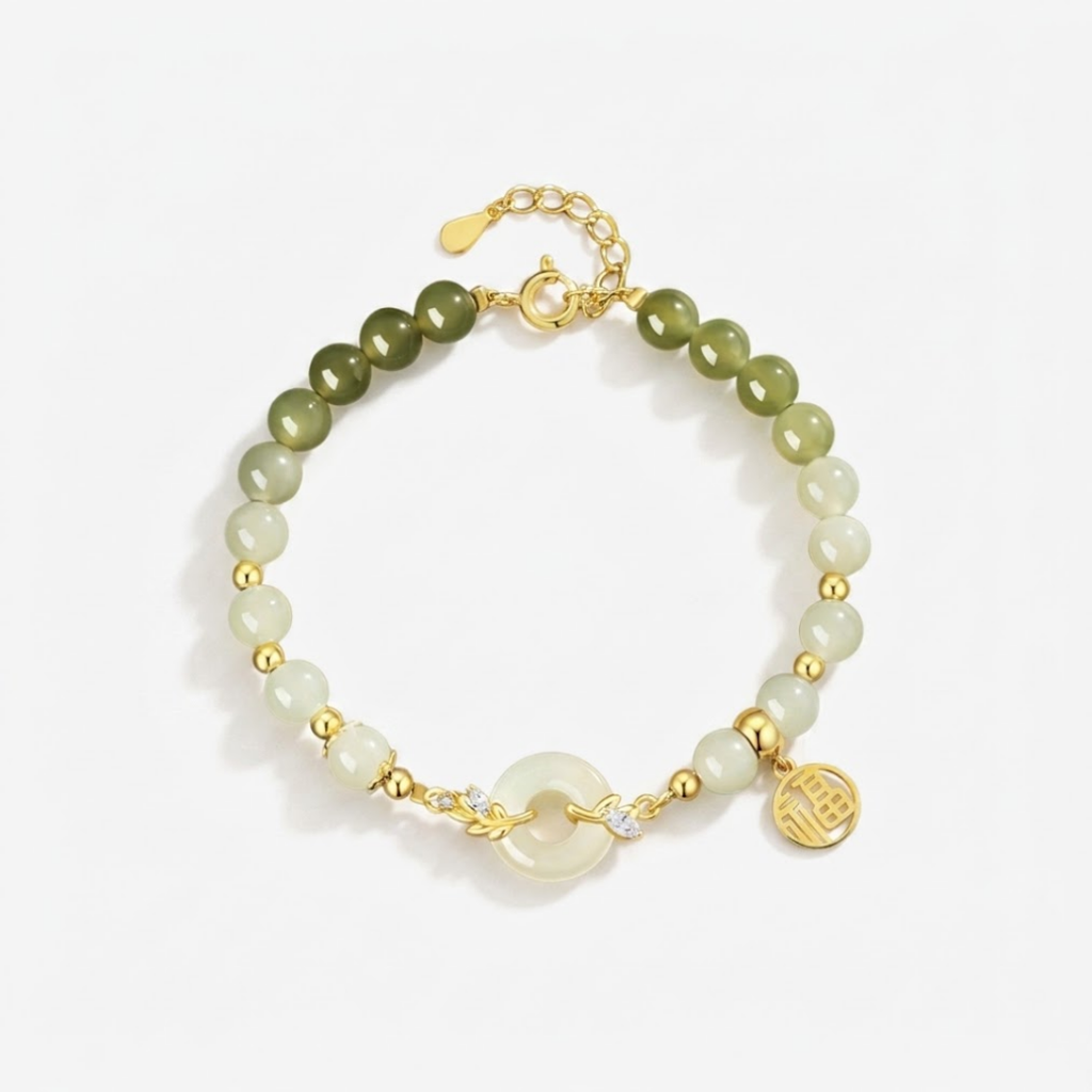 The Flourishing Path - Fuyun Hetian Jade Bracelet