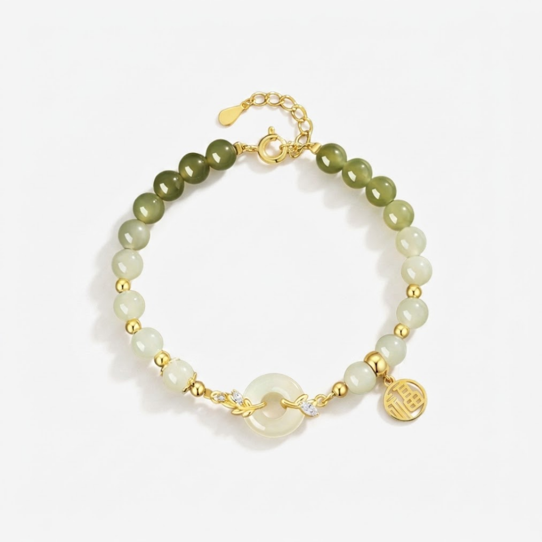 The Flourishing Path - Fuyun Hetian Jade Bracelet