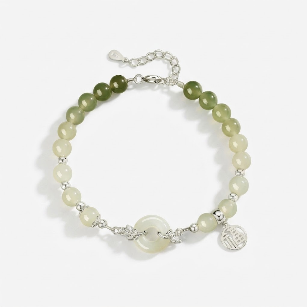 The Flourishing Path - Fuyun Hetian Jade Bracelet