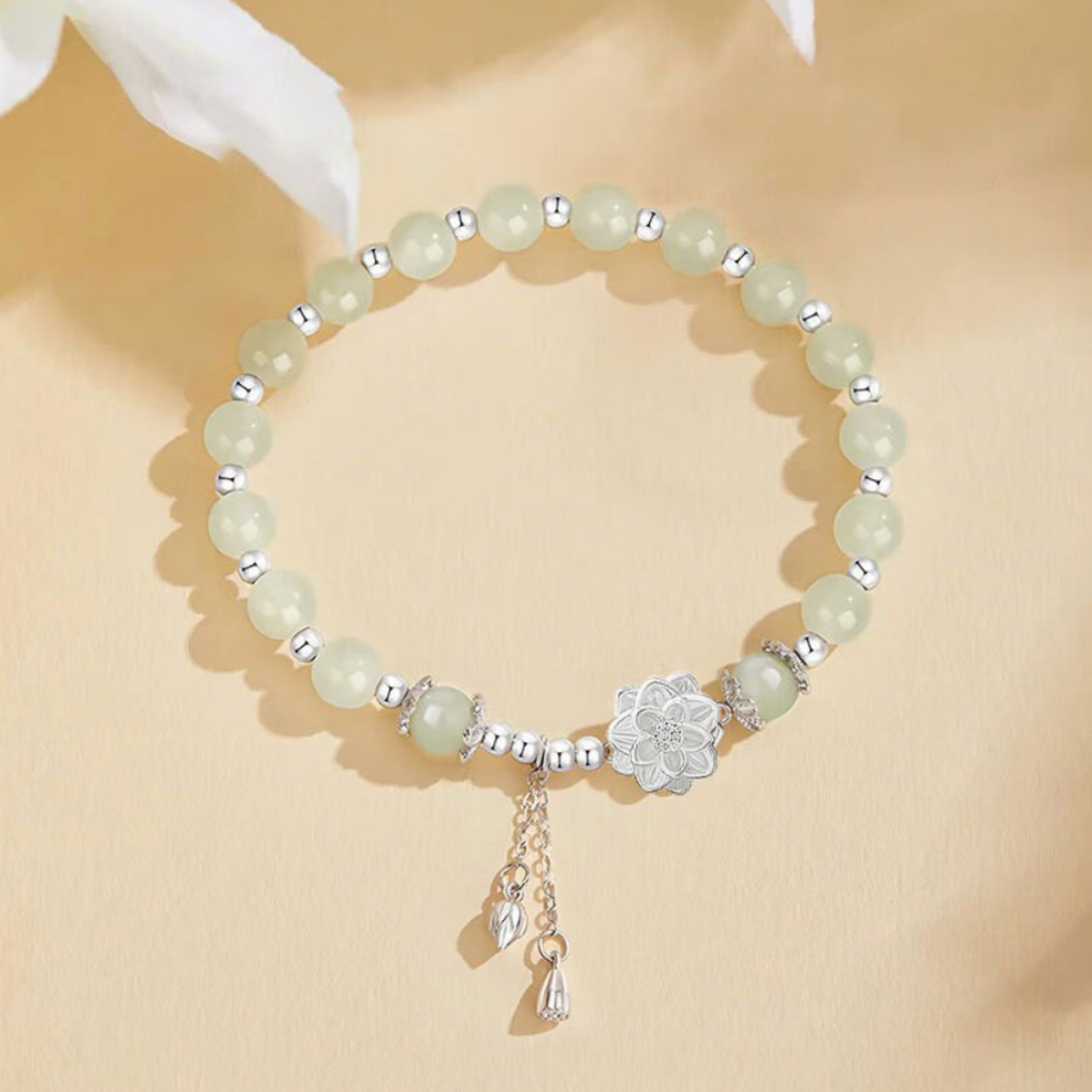 The Sacred Bloom - Lianxin Hetian Jade Bracelet