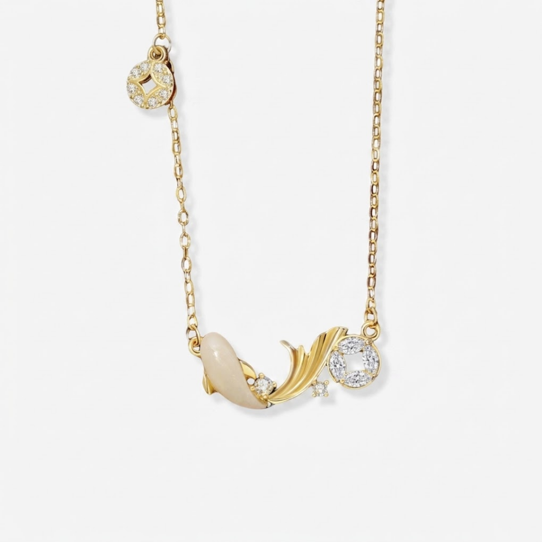 The Leaping Carp - Liyue Hetian Jade Necklace