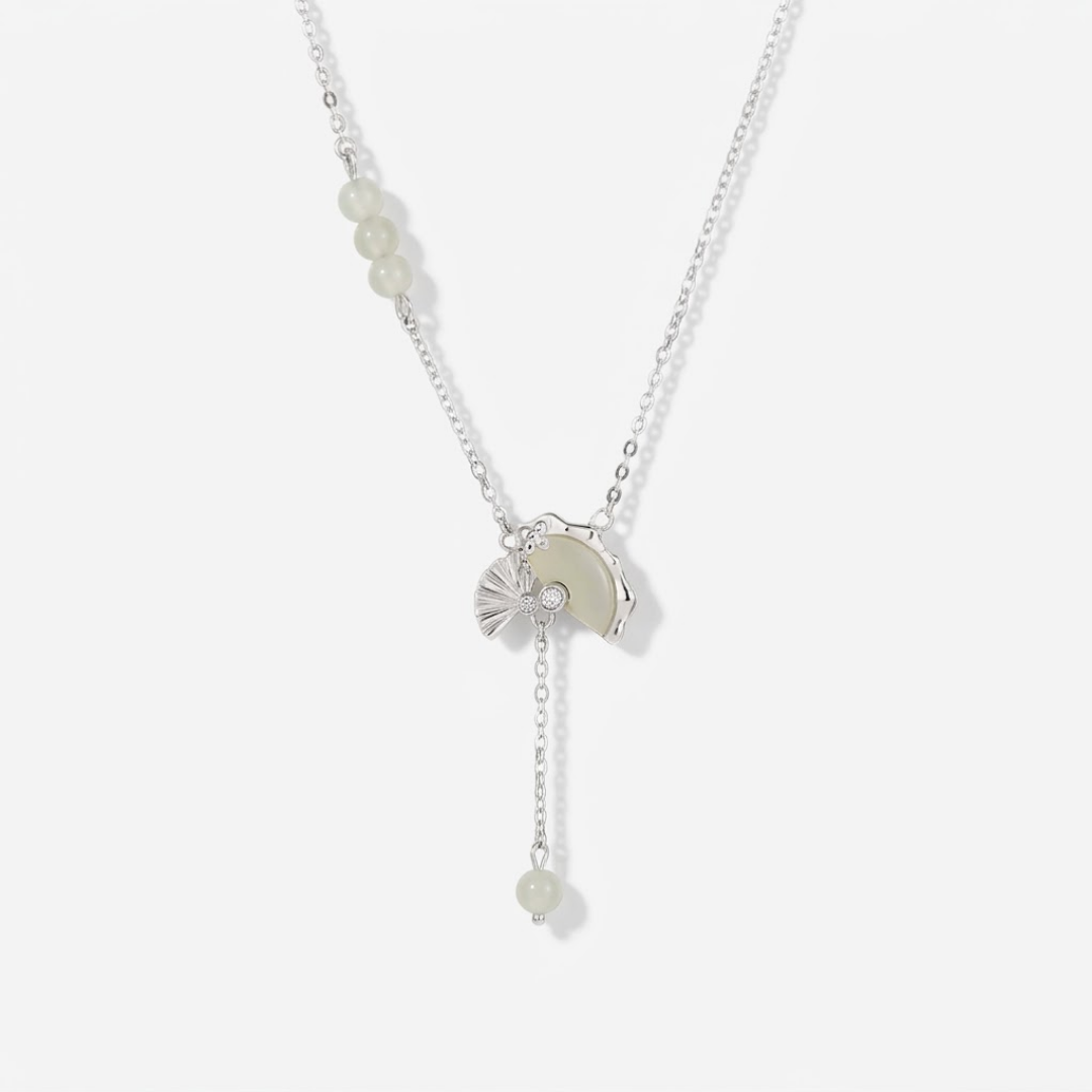 The Composed Hand - Zheshan Hetian Jade Necklace