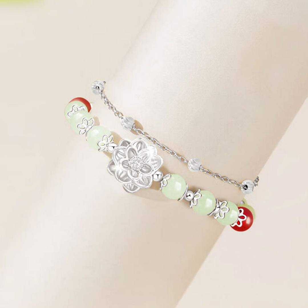 The Omen Bloom - Ruilian Hetian Jade Bracelet
