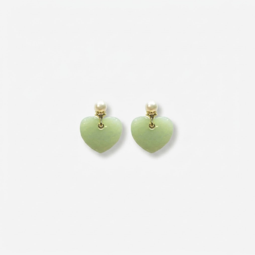 The Yielding Strength - Rouxin Hetian Jade Earrings