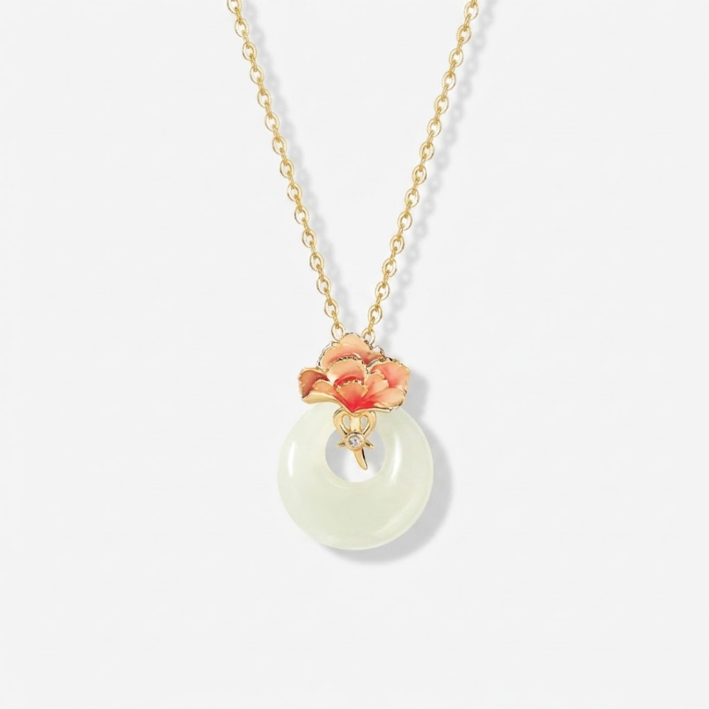 The Winter Bloom - Kangxin Hetian Jade Necklace