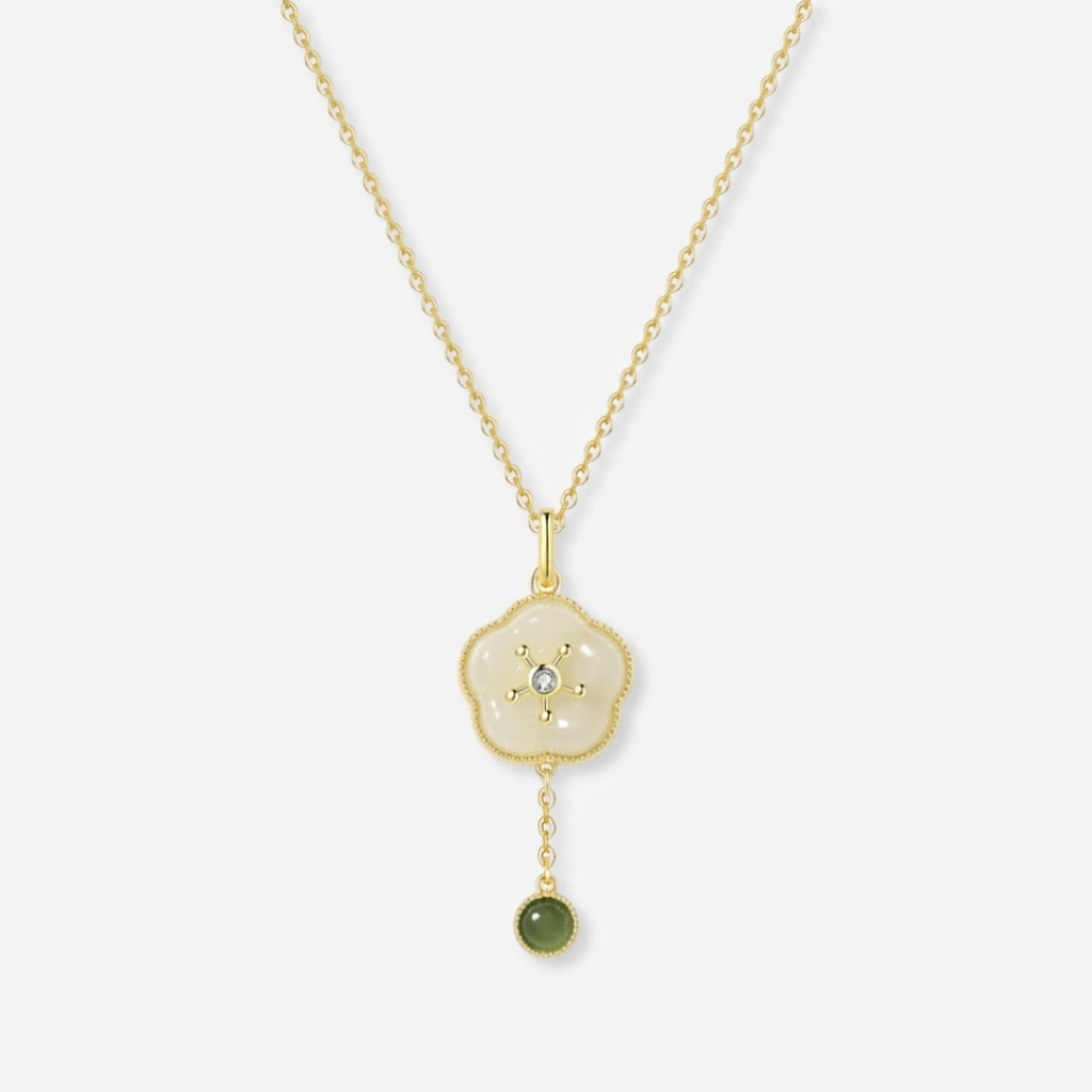 The Hidden Spring - Taohua Hetian Jade Necklace