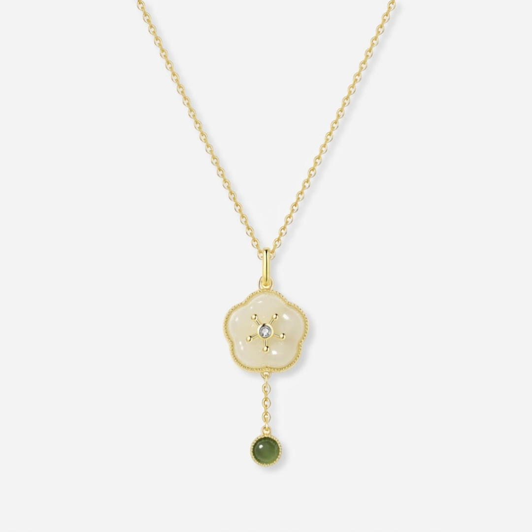 The Hidden Spring - Taohua Hetian Jade Necklace