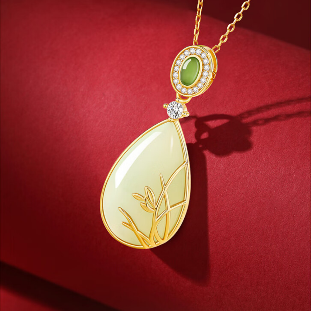 The Refined Company - Lanzhi Hetian Jade Necklace